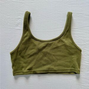 Saturdays NYC Dana Knit Crop Top - Celadon Green Celadon Green / M